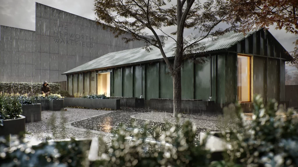Architects drawings of Barbara's Potting shed at the Hepworth wakefield
